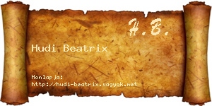 Hudi Beatrix névjegykártya